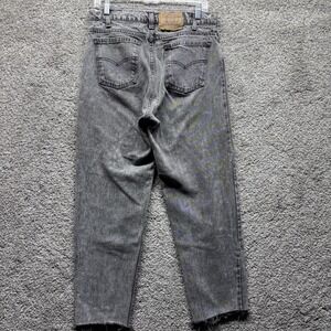 Vintage Levis Jeans Mens 30x30 Black Tab 550 Acid Wash 80s Distressed Raw Hem